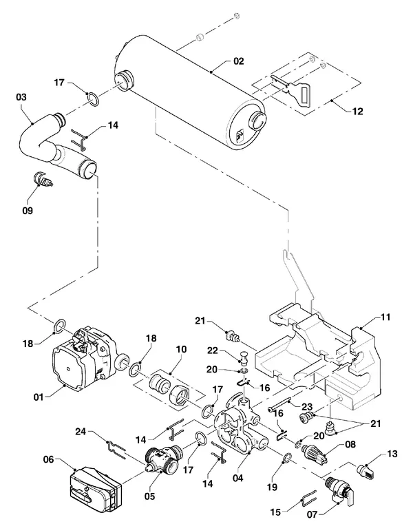 Exploded view Vaillant aroTHERM VWL 57/5 IS: Hydraulische delen