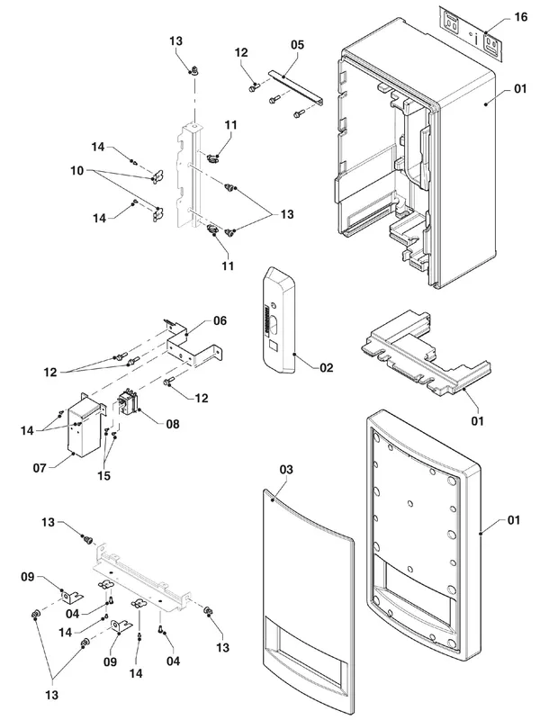 Exploded view Vaillant aroTHERM VWL 57/5 IS: Manteldelen