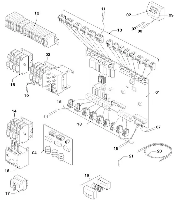 Vue éclatée Vaillant geoTHERM VWS 101/2 : Électricité
