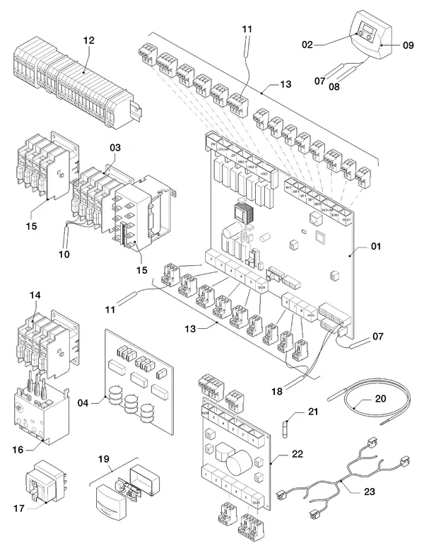 Exploded view Vaillant geoTHERM VWS 101/3: Schakelkast