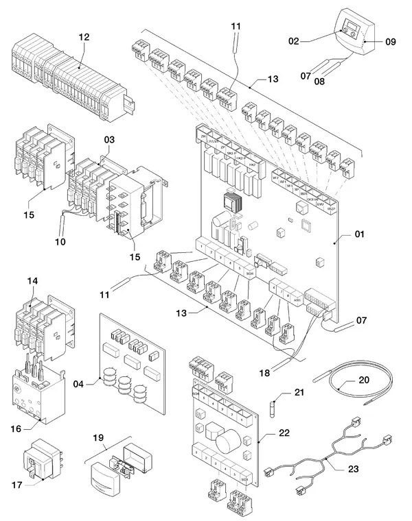 Exploded view Vaillant geoTHERM VWS 103/3: Schakelkast