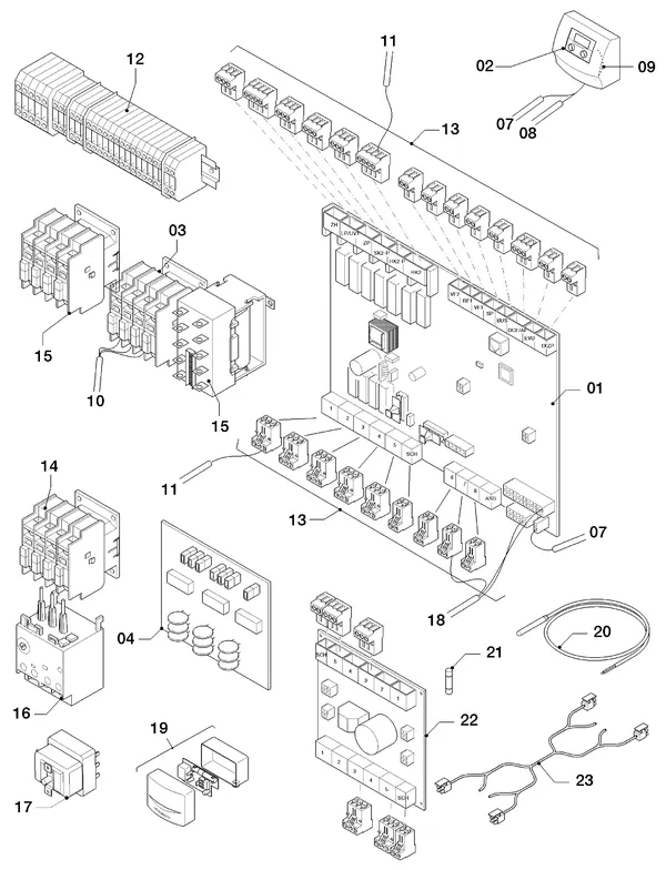 Exploded view Vaillant geoTHERM VWS 104/3: Schakelkast