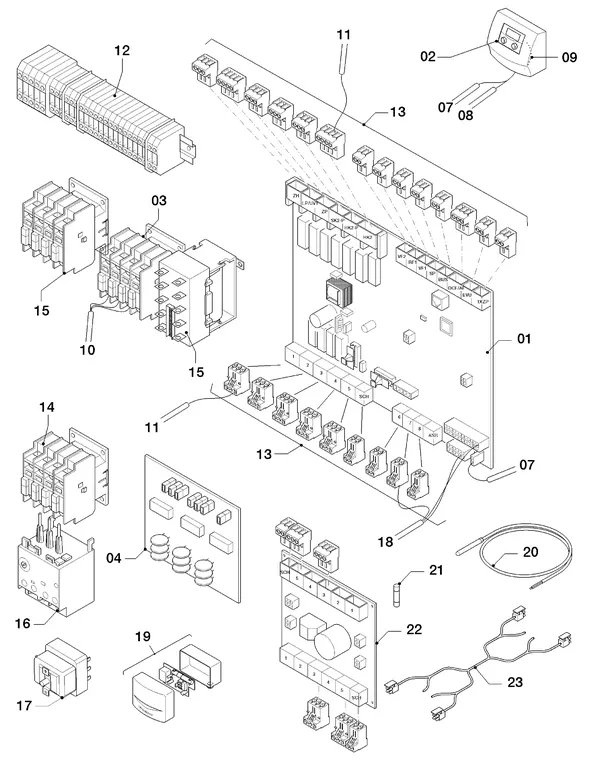 Vue éclatée Vaillant geoTHERM VWS 141/2 : Boîtier électrique