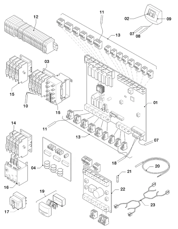 Exploded view Vaillant geoTHERM VWS 220/2: Schakelkast