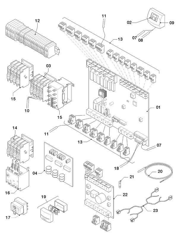 Exploded view Vaillant geoTHERM VWS 61/3: Schakelkast