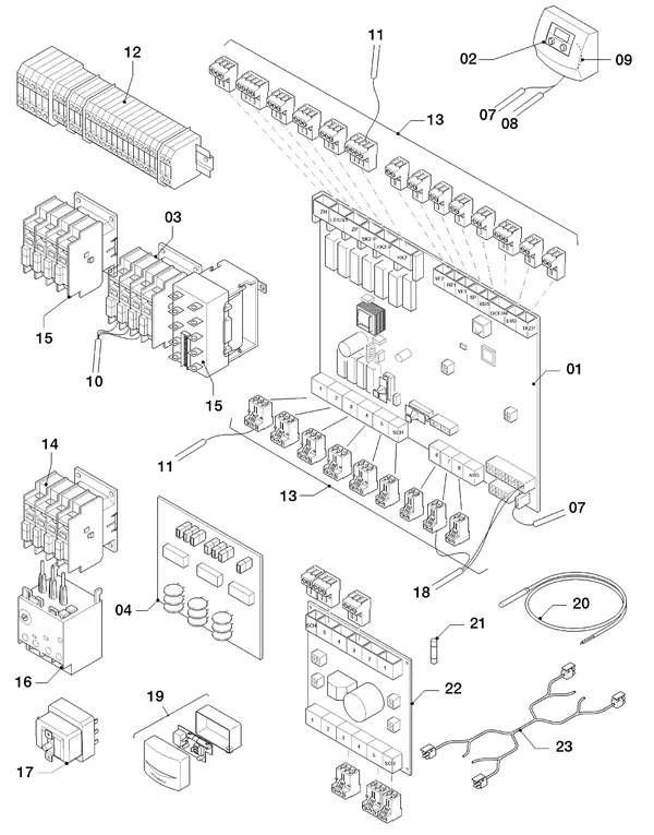 Exploded view Vaillant geoTHERM VWS 83/3: Schakelkast